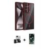 MARSİLYAN™- Galaxy S23 Ultra Kılıf Yadigar Asil Koleksiyonu - Şeffaf 360 Full Body Arka Koruyucu + PVD Metal Kamera Lens - SH