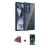 MARSİLYAN™- Galaxy S23 Ultra Kılıf Yadigar Asil Koleksiyonu - Siyah 360 Mat Full Body Arka Koruyucu + Valdez Metal Kamera Lens - KI
