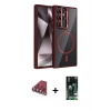 MARSİLYAN™- Galaxy S23 Ultra Kılıf Yadigar Asil Koleksiyonu - Siyah 360 Mat Full Body Arka Koruyucu + Valdez Metal Kamera Lens - KI