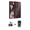 MARSİLYAN™- Galaxy S23 Ultra Kılıf Yadigar Asil Koleksiyonu - Siyah 360 Mat Full Body Arka Koruyucu + PVD Metal Kamera Lens - GD