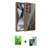 MARSİLYAN™- Galaxy S23 Ultra Kılıf Yadigar Asil Koleksiyonu - Siyah Durable Full Glue Curved Cam + Raze Metal Kamera Lens - GS
