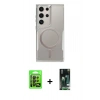 MARSİLYAN™- Galaxy S23 Ultra Kılıf Yadigar Klasik Özel Seri - Şeffaf 360 Full Body Arka Koruyucu + Raze Metal Kamera Lens - SH