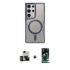 MARSİLYAN™- Galaxy S23 Ultra Kılıf Yadigar Klasik Özel Seri - Siyah 360 Mat Full Body Arka Koruyucu + PVD Metal Kamera Lens - GD