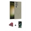 MARSİLYAN™- Galaxy S23 Ultra Kılıf Yankı Form Serisi - Siyah 360 Mat Full Body Arka Koruyucu + Valdez Metal Kamera Lens - KI