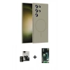 MARSİLYAN™- Galaxy S23 Ultra Kılıf Yankı Form Serisi - Siyah 360 Mat Full Body Arka Koruyucu + PVD Metal Kamera Lens - SH