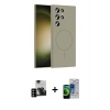 MARSİLYAN™- Galaxy S23 Ultra Kılıf Yankı Form Serisi - Siyah Durable Full Glue Curved Cam + PVD Metal Kamera Lens - SH