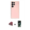 MARSİLYAN™- Galaxy S23 Ultra Kılıf Yankı Serisi - Şeffaf 360 Full Body Arka Koruyucu + Valdez Metal Kamera Lens - KI
