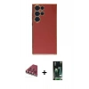 MARSİLYAN™- Galaxy S23 Ultra Kılıf Yankı Serisi - Şeffaf 360 Full Body Arka Koruyucu + Valdez Metal Kamera Lens - KI