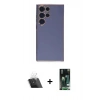 MARSİLYAN™- Galaxy S23 Ultra Kılıf Yankı Serisi - Şeffaf 360 Full Body Arka Koruyucu + Kamera Lens Koruma Cam - SF