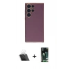 MARSİLYAN™- Galaxy S23 Ultra Kılıf Yankı Serisi - Şeffaf 360 Full Body Arka Koruyucu + Kamera Lens Koruma Cam - SF