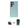 MARSİLYAN™- Galaxy S23 Ultra Kılıf Yankı Serisi - Şeffaf 360 Full Body Arka Koruyucu + Kamera Lens Koruma Cam - SF