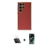 MARSİLYAN™- Galaxy S23 Ultra Kılıf Yankı Serisi - Şeffaf 360 Full Body Arka Koruyucu + Kamera Lens Koruma Cam - SF