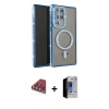 MARSİLYAN™- Galaxy S23 Ultra Kılıf Zirve Doku Prime - Siyah Durable Full Glue Curved Hayalet Cam + Valdez Metal Kamera Lens - KI
