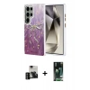 MARSİLYAN™- Galaxy S23 Ultra Kılıf Zirve Modern Prime - Şeffaf 360 Full Body Arka Koruyucu + PVD Metal Kamera Lens - SH