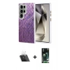 MARSİLYAN™- Galaxy S23 Ultra Kılıf Zirve Modern Prime - Siyah 360 Mat Full Body Arka Koruyucu + Kamera Lens Koruma Cam - SF