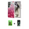MARSİLYAN™- Galaxy S23 Ultra Kılıf Zirve Modern Prime - Siyah 360 Mat Full Body Arka Koruyucu + Raze Metal Kamera Lens - SH