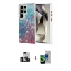 MARSİLYAN™- Galaxy S23 Ultra Kılıf Zirve Modern Prime - Siyah Durable Full Glue Curved Cam + Gold PVD Metal Kamera Lens