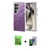 MARSİLYAN™- Galaxy S23 Ultra Kılıf Zirve Modern Prime - Siyah Durable Full Glue Curved Cam + Raze Metal Kamera Lens - GS