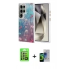 MARSİLYAN™- Galaxy S23 Ultra Kılıf Zirve Modern Prime - Siyah Durable Full Glue Curved Cam + Raze Metal Kamera Lens - GS
