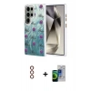 MARSİLYAN™- Galaxy S23 Ultra Kılıf Zirve Modern Prime - Siyah Durable Full Glue Curved Cam + Metal Kamera Lens - KI