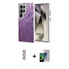 MARSİLYAN™- Galaxy S23 Ultra Kılıf Zirve Modern Prime - Siyah Durable Full Glue Curved Cam + Metal Kamera Lens - KI