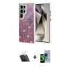 MARSİLYAN™- Galaxy S23 Ultra Kılıf Zirve Modern Prime - Siyah Durable Full Glue Curved Cam + Kamera Lens Koruma Cam - SF