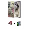 MARSİLYAN™- Galaxy S23 Ultra Kılıf Zirve Modern Prime - Siyah Durable Full Glue Curved Cam + Valdez Metal Kamera Lens - KI