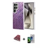 MARSİLYAN™- Galaxy S23 Ultra Kılıf Zirve Modern Prime - Siyah Durable Full Glue Curved Cam + Valdez Metal Kamera Lens - KI