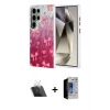 MARSİLYAN™- Galaxy S23 Ultra Kılıf Zirve Modern Prime - Siyah Durable Full Glue Curved Hayalet Cam + Şeffaf Kamera Lens Koruma Cam