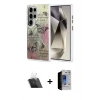 MARSİLYAN™- Galaxy S23 Ultra Kılıf Zirve Modern Prime - Siyah Durable Full Glue Curved Hayalet Cam + Şeffaf Kamera Lens Koruma Cam