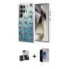 MARSİLYAN™- Galaxy S23 Ultra Kılıf Zirve Modern Prime - Siyah Durable Full Glue Curved Hayalet Cam + PVD Metal Kamera Lens - SH