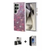 MARSİLYAN™- Galaxy S23 Ultra Kılıf Zirve Modern Prime - Siyah Durable Full Glue Curved Hayalet Cam + PVD Metal Kamera Lens - SH