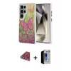MARSİLYAN™- Galaxy S23 Ultra Kılıf Zirve Modern Prime - Siyah Durable Full Glue Curved Hayalet Cam + Valdez Metal Kamera Lens - KI