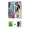 MARSİLYAN™- Galaxy S23 Ultra Kılıf Zirve Modern Prime - Siyah Durable Full Glue Curved Hayalet Cam + Raze Metal Kamera Lens - YL