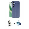 MARSİLYAN™- Galaxy S24 FE Kılıf Doruk Klasik Özel Seri - Siyah 3D Antistatik Seramik Nano Ekran Koruyucu + Raze Metal Kamera Lens - SI