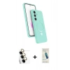 MARSİLYAN™- Galaxy S24 FE Kılıf İz Işık Koleksiyonu - Şeffaf Pasifik Cam Ekran Koruyucu + Raze Metal Kamera Lens - SI
