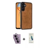 MARSİLYAN™- Galaxy S24 FE Kılıf Kıvılcım Işık Serisi - Şeffaf Pasifik Cam Ekran Koruyucu + Raze Metal Kamera Lens - MR