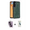MARSİLYAN™- Galaxy S24 FE Kılıf Kıvılcım Işık Serisi - Şeffaf Pasifik Cam Ekran Koruyucu + Raze Metal Kamera Lens - MR