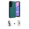 MARSİLYAN™- Galaxy S24 FE Kılıf Kıvılcım Işık Serisi - Şeffaf Pasifik Cam Ekran Koruyucu + Raze Metal Kamera Lens - SI