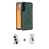 MARSİLYAN™- Galaxy S24 FE Kılıf Kıvılcım Işık Serisi - Şeffaf Pasifik Cam Ekran Koruyucu + Raze Metal Kamera Lens - SI