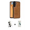 MARSİLYAN™- Galaxy S24 FE Kılıf Kıvılcım Işık Serisi - Şeffaf Pasifik Cam Ekran Koruyucu + Raze Metal Kamera Lens - SI