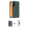 MARSİLYAN™- Galaxy S24 FE Kılıf Kıvılcım Işık Serisi - Şeffaf Pasifik Cam Ekran Koruyucu + Raze Metal Kamera Lens - SH