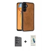 MARSİLYAN™- Galaxy S24 FE Kılıf Kıvılcım Işık Serisi - Şeffaf Pasifik Cam Ekran Koruyucu + Raze Metal Kamera Lens - SH