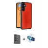 MARSİLYAN™- Galaxy S24 FE Kılıf Kıvılcım Işık Serisi - Siyah 3D Antistatik Seramik Nano Ekran Koruyucu + Raze Metal Kamera Lens - SH