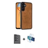 MARSİLYAN™- Galaxy S24 FE Kılıf Kıvılcım Işık Serisi - Siyah 3D Antistatik Seramik Nano Ekran Koruyucu + Raze Metal Kamera Lens - SH