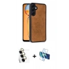 MARSİLYAN™- Galaxy S24 FE Kılıf Kıvılcım Işık Serisi - Siyah 3D Antistatik Seramik Nano Ekran Koruyucu + Raze Metal Kamera Lens - SI