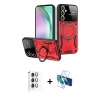 MARSİLYAN™- Galaxy S24 FE Kılıf Kıvılcım Modern Serisi - Siyah 3D Antistatik Seramik Nano Ekran Koruyucu + Raze Metal Kamera Lens - GI