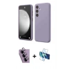 MARSİLYAN™- Galaxy S24 FE Kılıf Kozmos Yansıma Özel Seri - Siyah 3D Antistatik Seramik Nano Ekran Koruyucu + Raze Metal Kamera Lens - MR