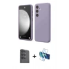 MARSİLYAN™- Galaxy S24 FE Kılıf Kozmos Yansıma Özel Seri - Siyah 3D Antistatik Seramik Nano Ekran Koruyucu + Raze Metal Kamera Lens - SH