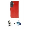 MARSİLYAN™- Galaxy S24 FE Kılıf Siluet Işık Serisi - Siyah 3D Antistatik Cam Ekran Koruyucu + Raze Metal Kamera Lens - SI